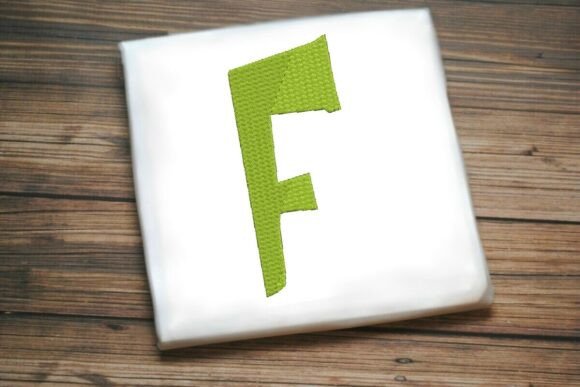 Alphabet Letter F Machine Embroidery Design