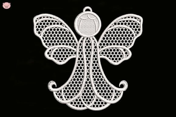 Angel Christmas Ornament Embroidery