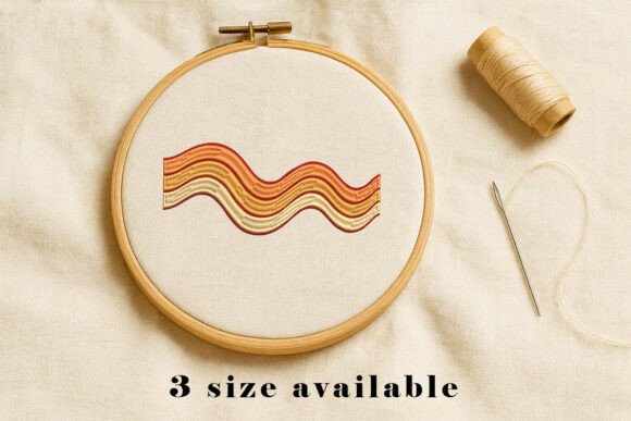 Bacon Strip Embroidery Design