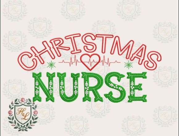 Christmas Nurse Embroidery Files