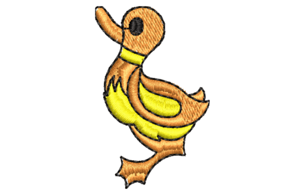 Cute Little Duck Embroidery Design