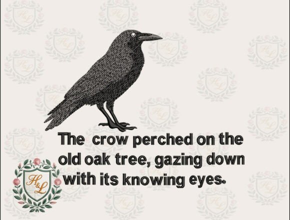 Dark Forest Bird Embroidery Files