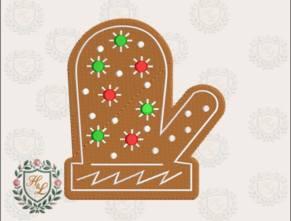 Gingerbread Mitten Embroidery Files