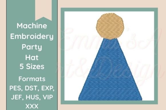 Party Hat Machine Embroidery Design