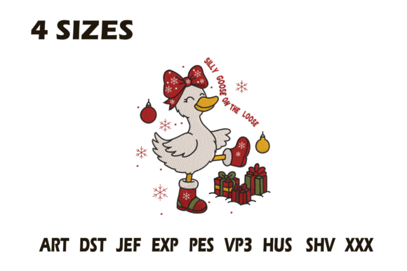 Silly Goose Christmas Embroidery