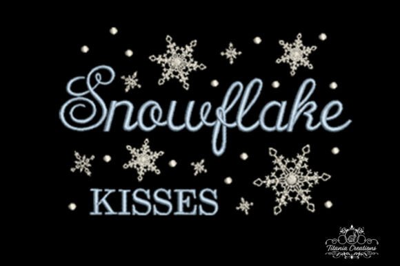 Snowflake Kisses Embroidery Design